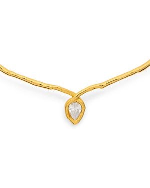 Alexis Plated Asterales Collar Necklace - Metallic