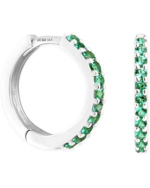Astrid & Miyu And Emerald Single Hoop Earring - Blue