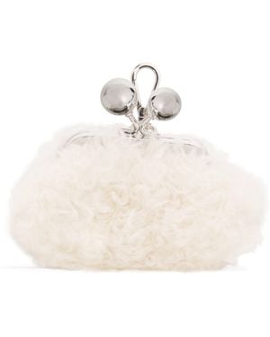 Weekend by Maxmara Faux Fur Pasticcino Nano Bag - White