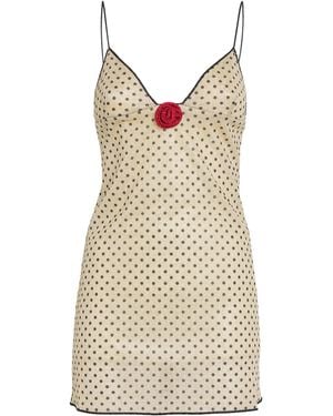 Oséree Rose Lumière Mini Dress - Natural