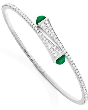 Marli New York Diamond And Agate Cleo Slip-On Bracelet - Metallic