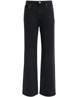 Agolde Harper Relaxed Straight Jeans - Black