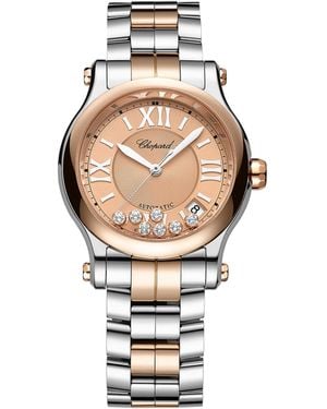 Chopard Stainless Steel And Diamond Happy Sport Automatic Watch - White