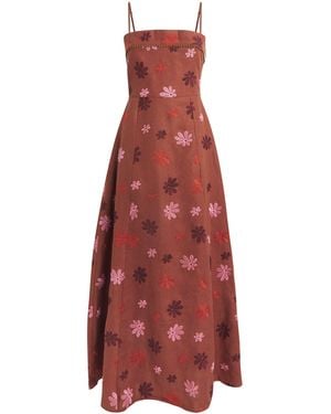 Lug Von Siga Linen Sara Midi Dress - Red