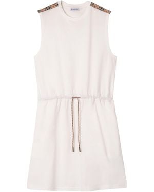Burberry Cotton Jersey Sleeveless Mini Dress - White