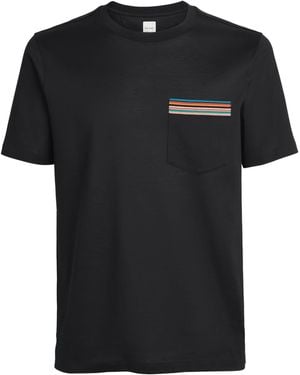 Paul Smith Signature Stripe Pocket T-Shirt - Black