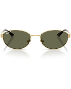 Ray-Ban Rb3774D Metal Oval Sunglasses - Green