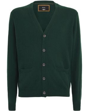 Ralph Lauren Cashmere-Suede Cardigan - Green