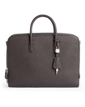 dunhill Leather Bourdon 38 Briefcase - Brown