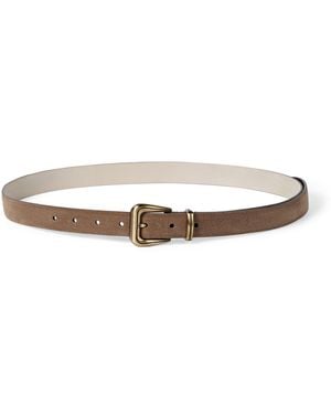 Brunello Cucinelli Suede Monili Belt - Brown