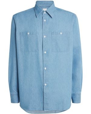 Paul Smith Cotton Utility Shirt - Blue