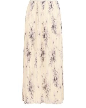 Cinq À Sept Delaine Pleated Midi Skirt - Natural