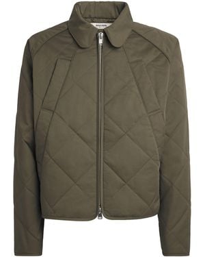 About Blank Cotton Diamond Quilted Jacket - Green