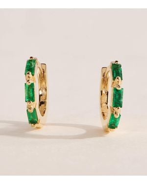 Suzanne Kalan And Emerald Bold Triple Huggie Earrings - Natural