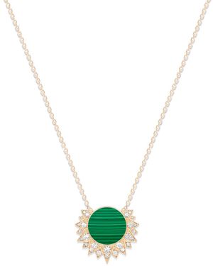 Piaget Rose, Diamond And Malachite Sunlight Pendant Necklace - White