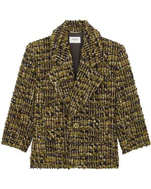 Saint Laurent Tweed Jacket - Green
