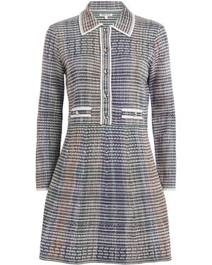 Veronica Beard Lauper Knit Mini Dress - Grey