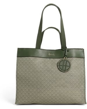 Harrods Barbican Woven Tote Bag - Green