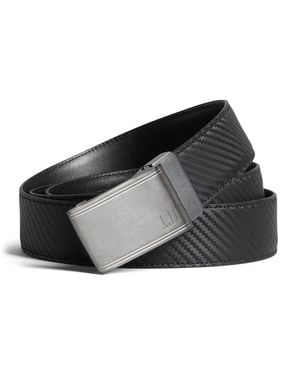 dunhill Leather Automatic Racing Buckle Chassis Belt - Black
