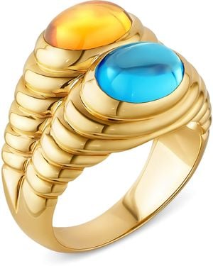 BVLGARI Topaz And Quartz Doppio Baccellato Ring - Metallic