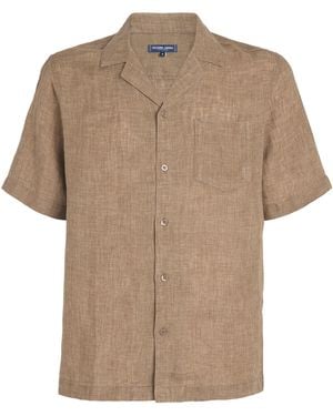 Frescobol Carioca Linen Angelo Shirt - Brown
