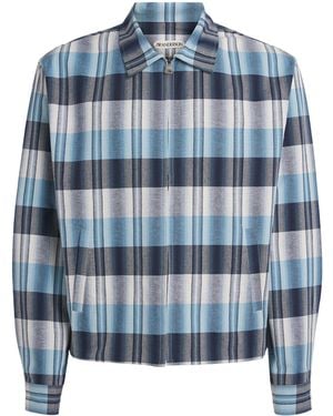 JW Anderson Cotton Check Bomber Jacket - Blue
