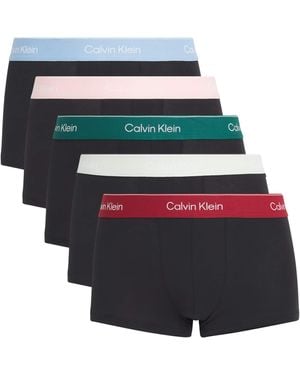 Calvin Klein Stretch-Cotton Low-Rise Trunks - Multicolour