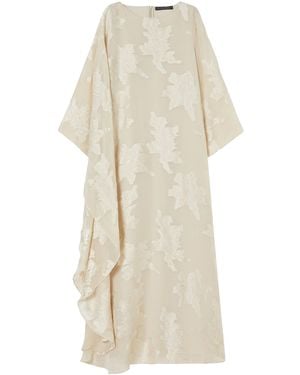 Marina Rinaldi Silk-Blend Sughero Maxi Dress - Natural