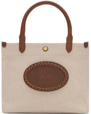 Burberry Mini Canvas Clovelly Bag - Brown