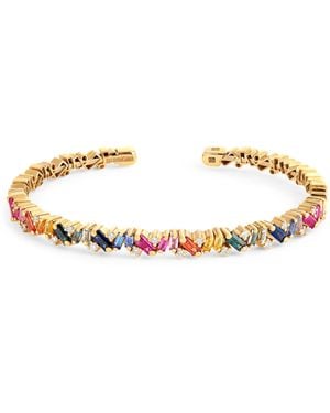 Suzanne Kalan Small, Sapphire And Diamond Frenzy Bangle - Natural