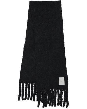 JOSEPH Bouclé Knit Scarf - Black