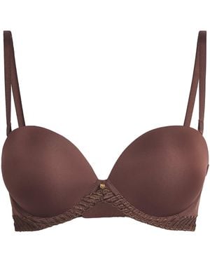 Aubade Sheer Emotion Plunge Bandeau Bra - Brown