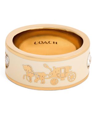 COACH Enamel Logo Ring - Metallic