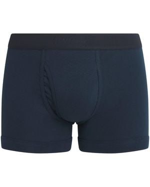 Tom Ford Stretch-Cotton Logo Boxers - Blue