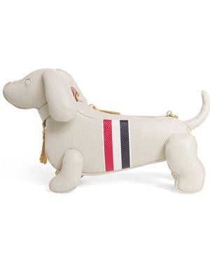 Thom Browne Mini Leather Hector Cross-Body Bag - White