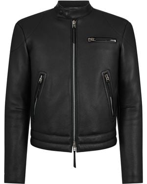 Tom Ford Leather Biker Jacket - Black