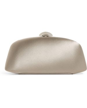 Rodo Satin Clutch Bag - Natural