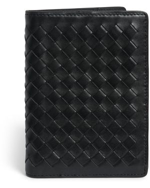 Officine Creative Leather Woven Passport Cover - Black