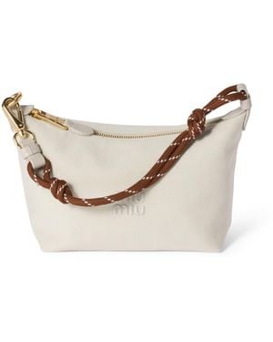 Miu Miu Gabardine Pouch - Natural