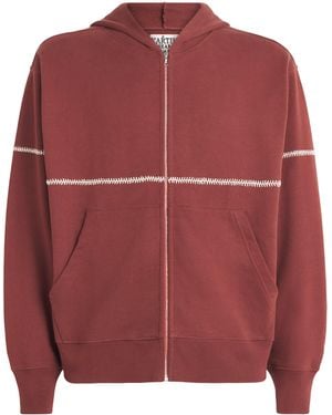 Kartik Research Cotton Rabari Hoodie - Red