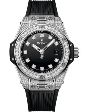 Hublot Stainless Steel And Pavé Diamond Big Bang One Click Watch - Black
