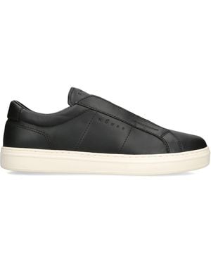 Hogan Leather H668 Slip-On Sneakers - Black