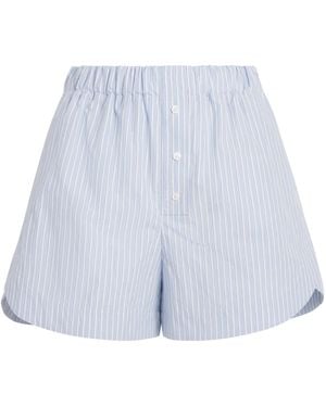 Nanushka Cotton Gobnat Boxer Shorts - Blue