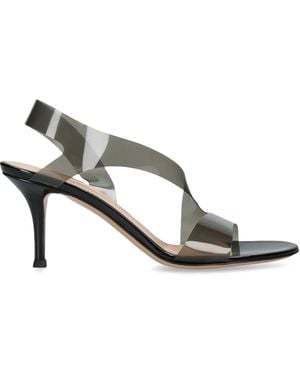 Gianvito Rossi Leather Metropolis Sandals 70 - Metallic