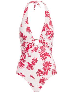 Heidi Klein Halterneck Scala Swimsuit - Pink