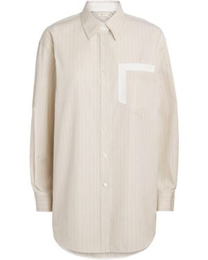 Lafayette 148 New York Cotton Stripe Shirt - White