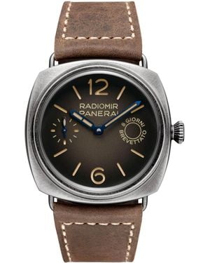 Panerai Stainless Steel Radiomir Otto Giorni Watch - Black