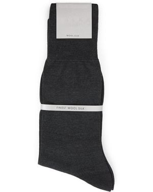 FALKE Wool-Silk-Blend No.6 Socks - Black