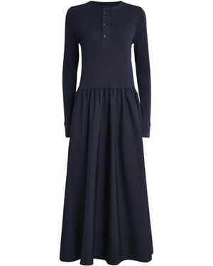 Polo Ralph Lauren Cotton Henley Midi Dress - Blue