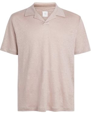 Eleventy Linen Polo Shirt - Pink